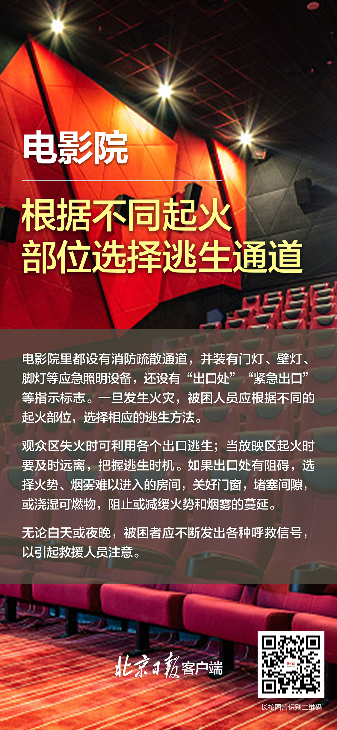 不同人员密集场所逃生法则，一组海报带你了解！