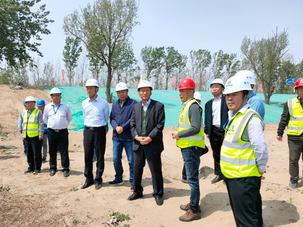 公司领导检查永定河综合治理廊坊段在建工程 公司领导检查永定河综合治理廊坊段在建工程