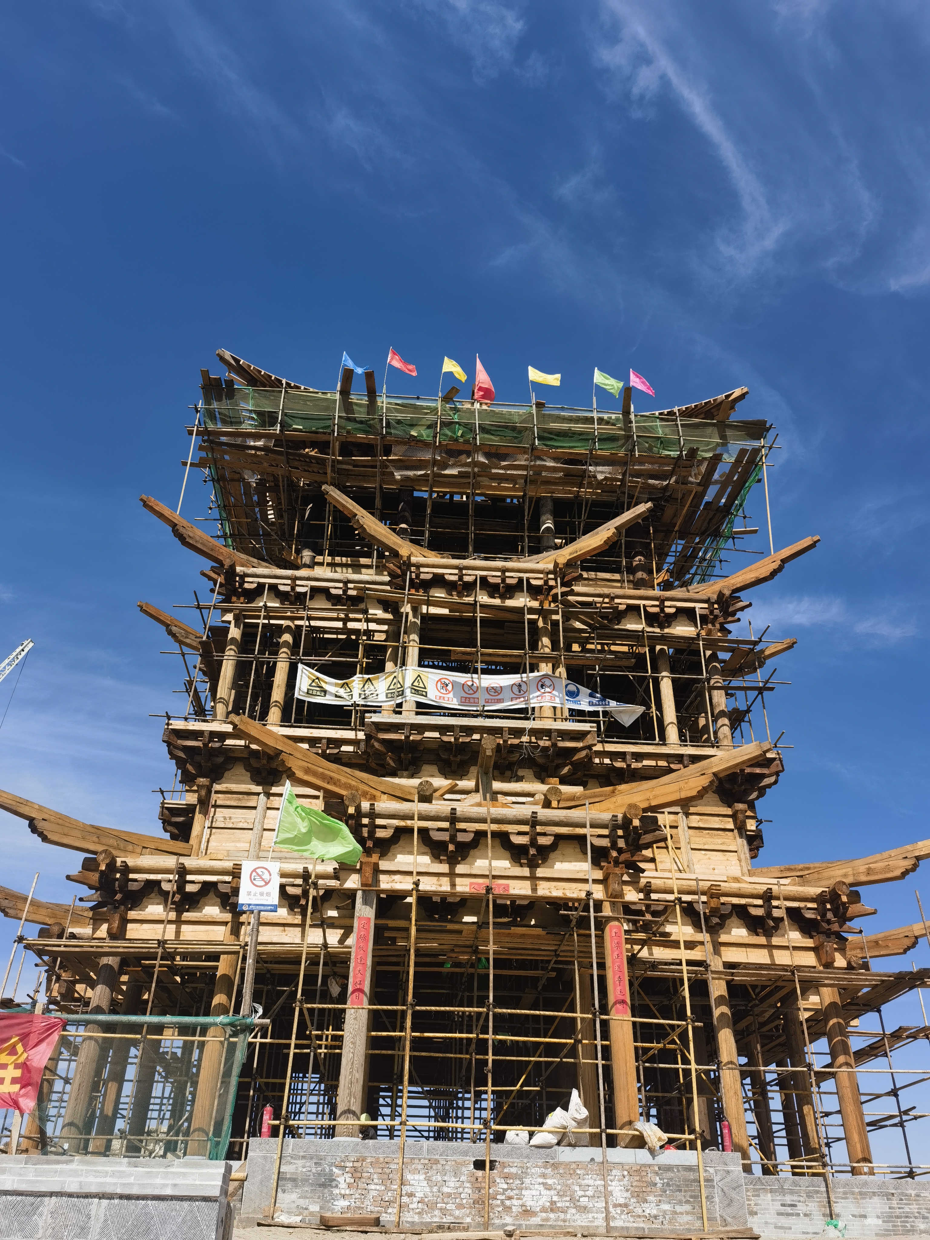 山西神溪国家湿地公园凤鸣阁复建工程主体完工 山西神溪国家湿地公园凤鸣阁复建工程主体完工
