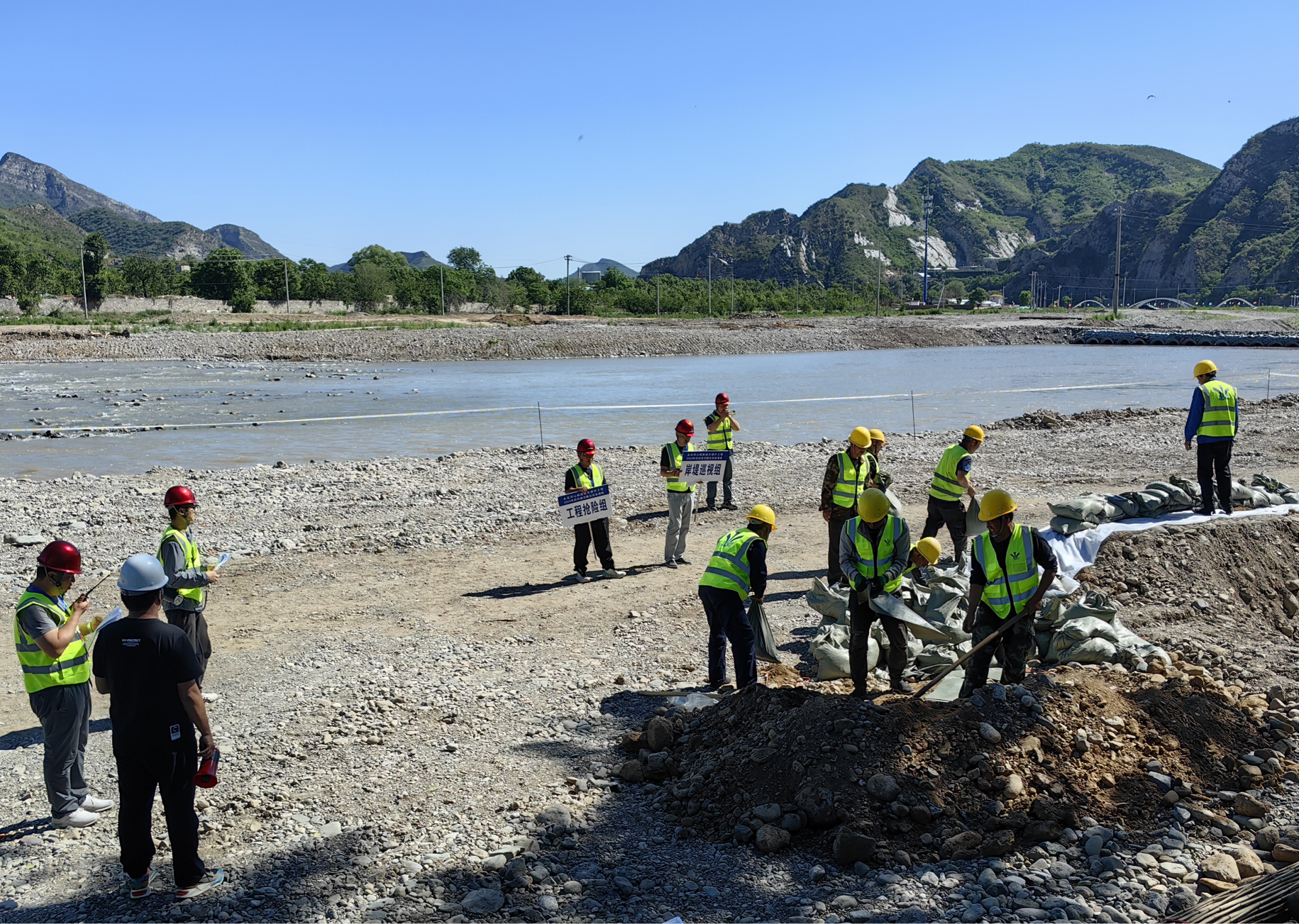 永定河灾后恢复重建多个项目开展防洪度汛应急演练